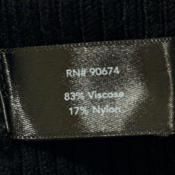 Boston Proper Sweater Sz Sm Black Ribbed Knit Quarter Zip Mock Neck Pullover - Picture 10 of 12
